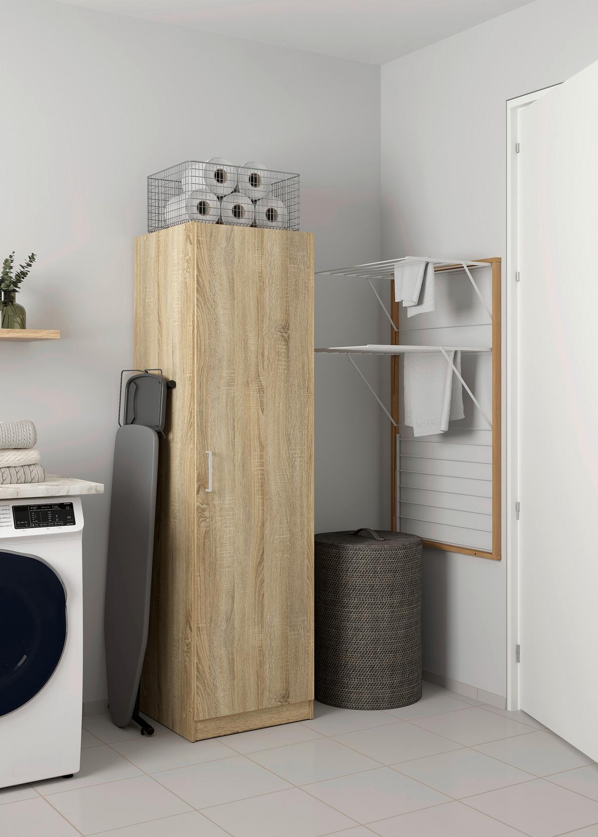 Ruhásszekrény Space - Sonoma tölgy, Konventionell, műanyag/fa (48,6/175,4/49,5cm)