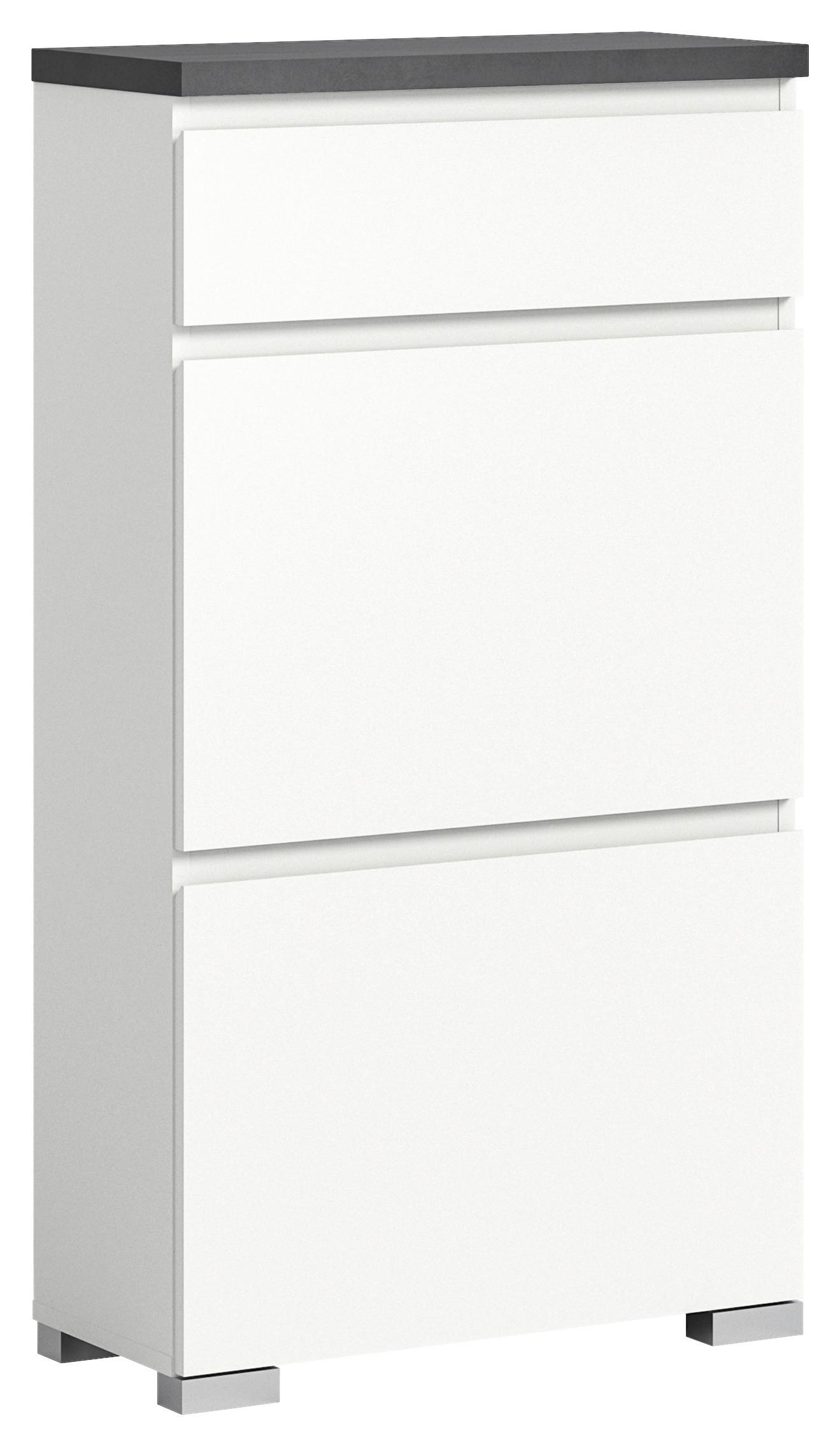 Ormarić Za Cipele Shoelove - bijela/siva, Moderno (60/109/27cm) - Modern Living