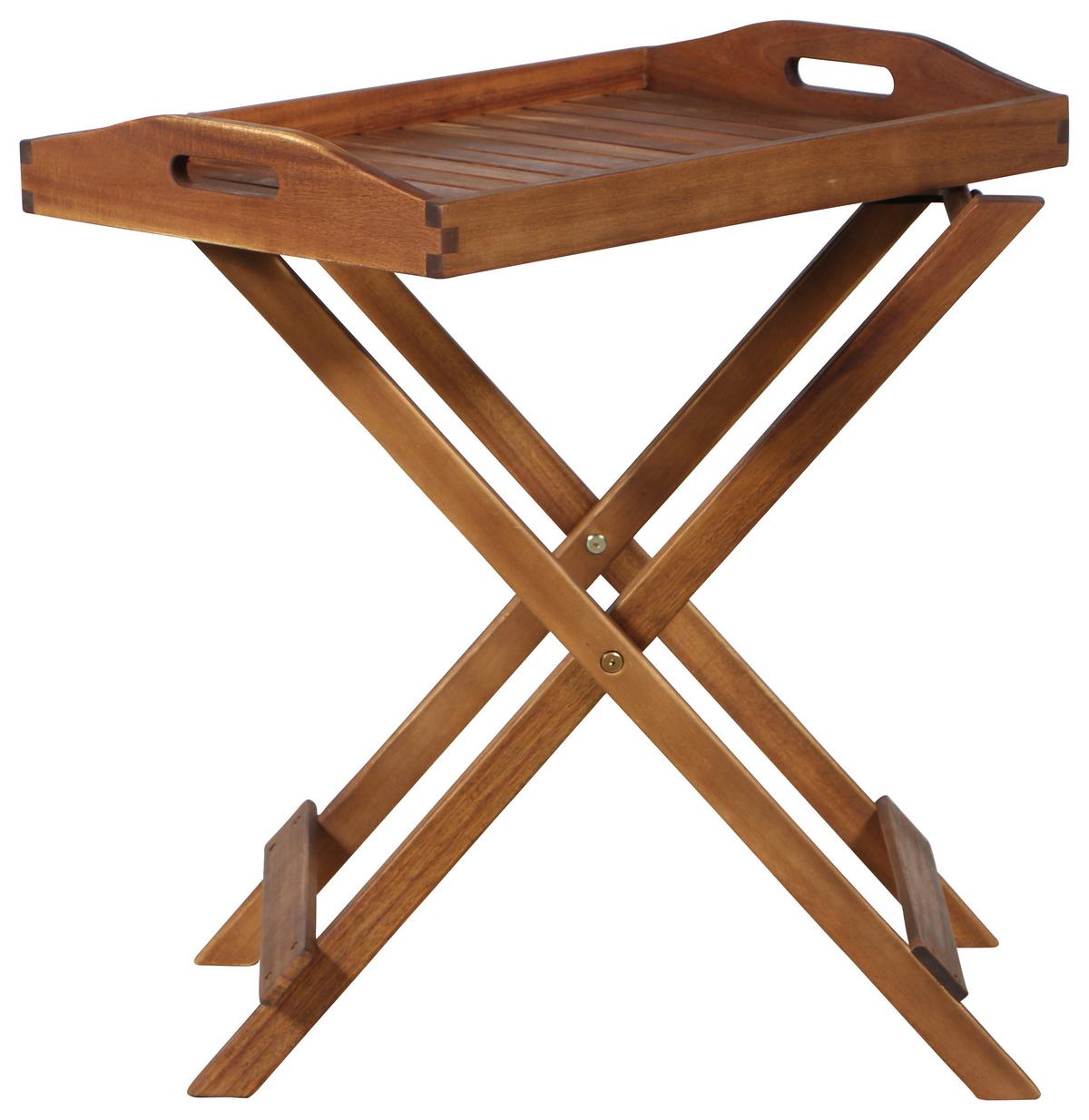 GARTENBEISTELLTISCH 358329 - Akaziefarben, MODERN, Holz (60/40,5/66,5cm) - Siena Garden