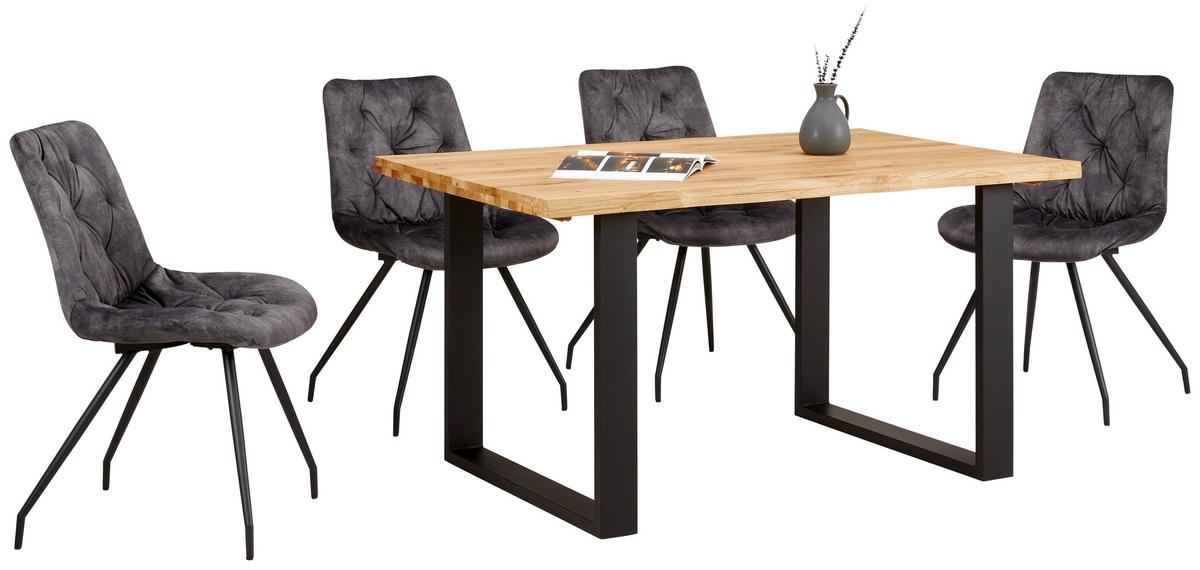 Stol Za Blagovaonicu Wood 140 - prirodne boje/crna, Konvencionalno, drvo/metal - James Wood