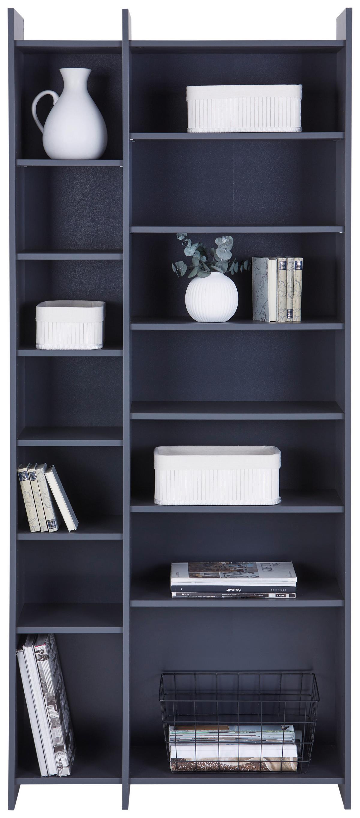 Etajeră LENNY PR 23083-REG/191/80 - antracit, Modern, material pe bază de lemn (80/191/31,8cm) - Modern Living