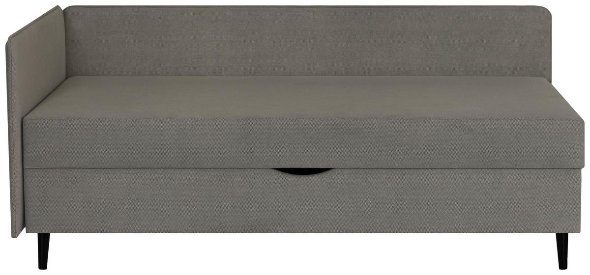 ŁÓŻKO SKRZYNIOWE HENRIETTE - czarny/kolor grafitowy, Konventionell, tkanina (120/200cm) - P & B