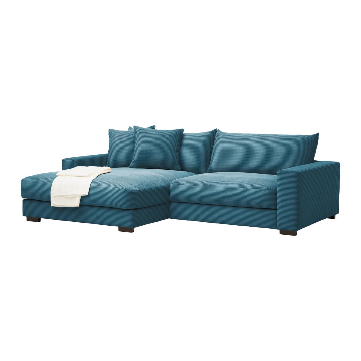Wohnlandschaft Pedro-3S.REC in Petrol - Petrol, Modern, Textil (180/265cm) - Mömax