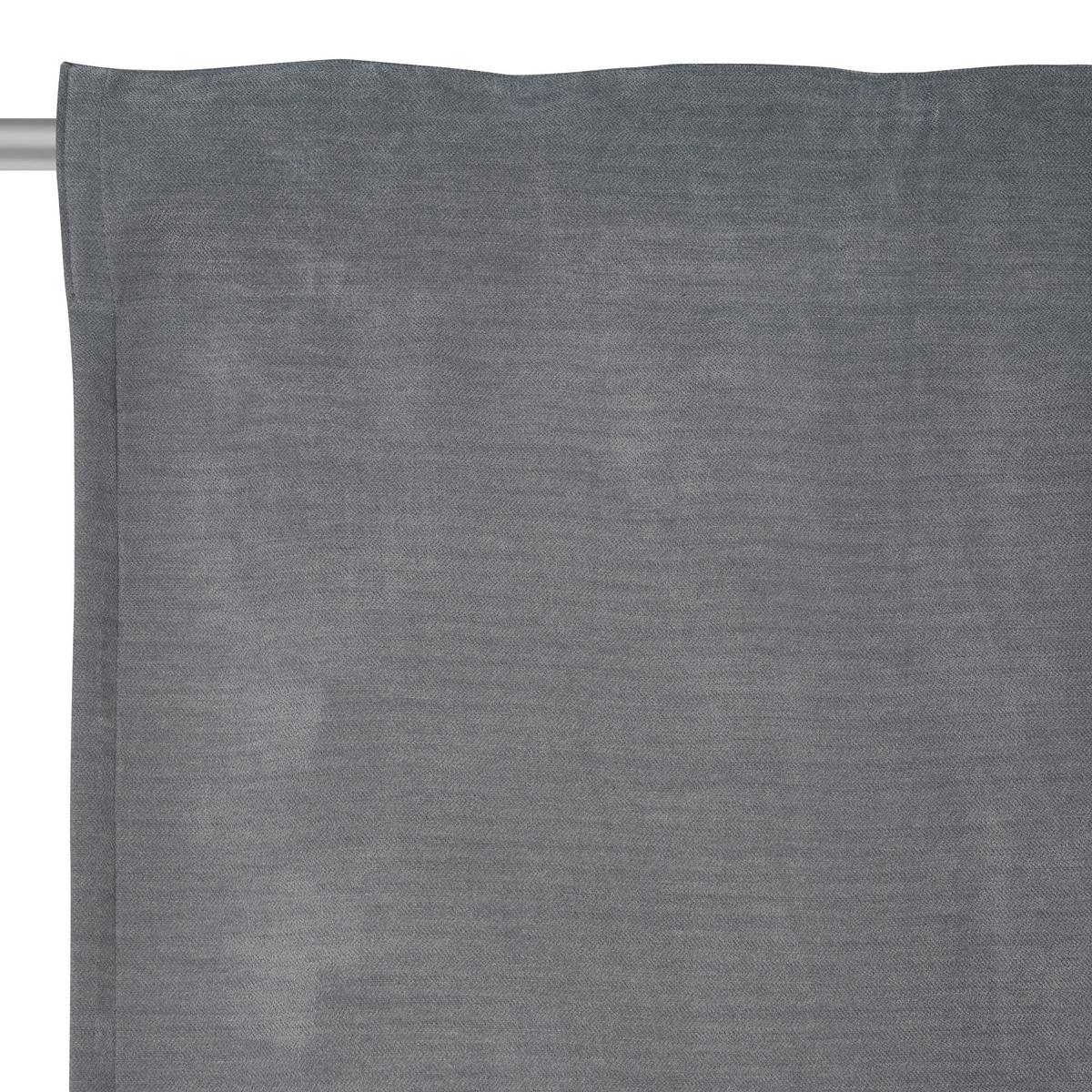 ZASŁONA GOTOWA HERRING - antracytowy, Basics, tkanina (135/245cm) - Dieter Knoll