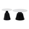 SOFFBORD NOAH - vit/svart, Modern, metall/keramik (70/50/70/50/43/48cm) - Mömax