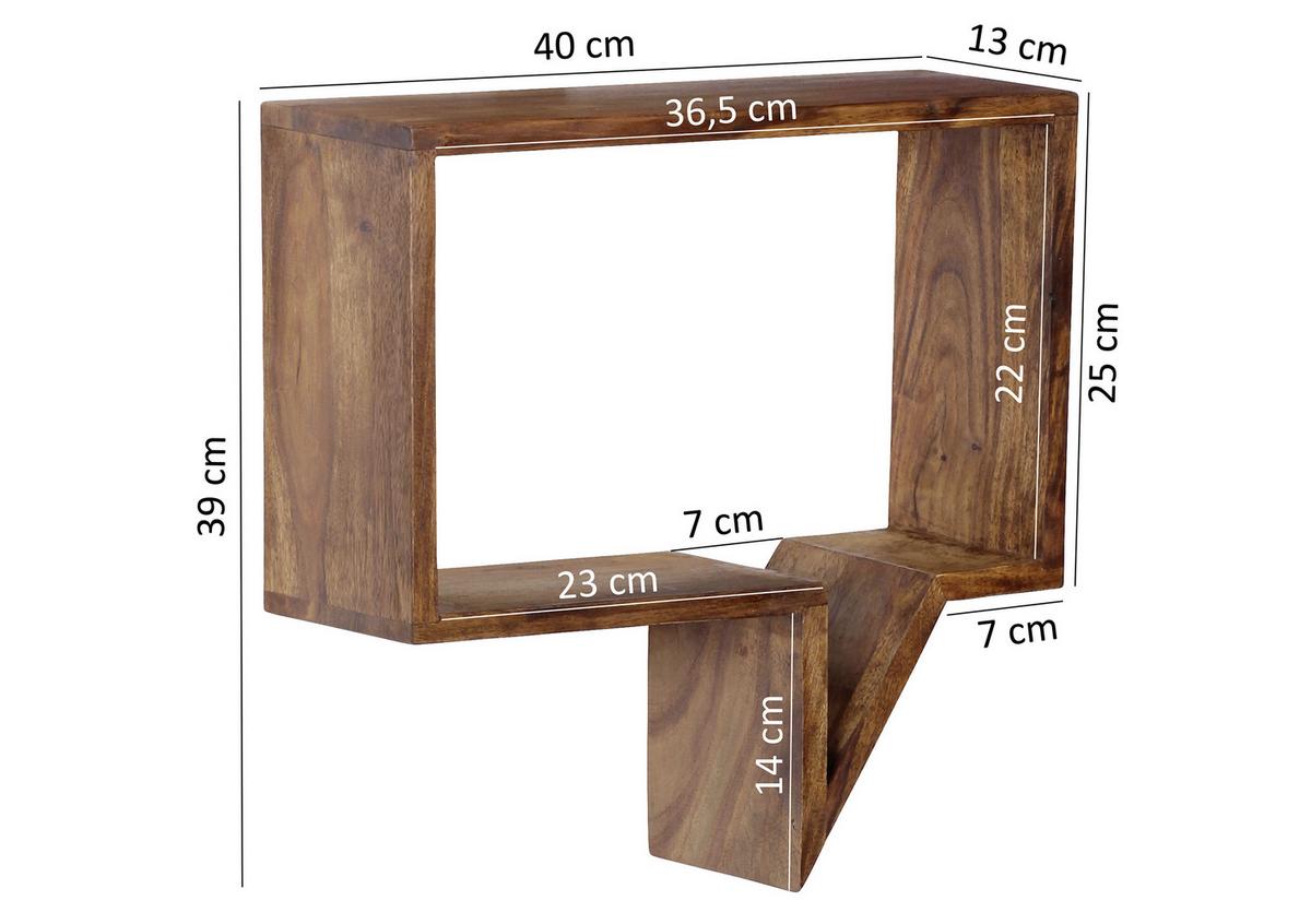 Set Stenskih Regalov Mumbai - Moderno, les (50/49/13cm) - MID.YOU