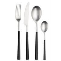 Jedilni Pribor Hive, 16-Delni - barve nerjavečega jekla/črna, Basics, kovina/umetna masa (25,5/7/5,3cm) - Pintinox