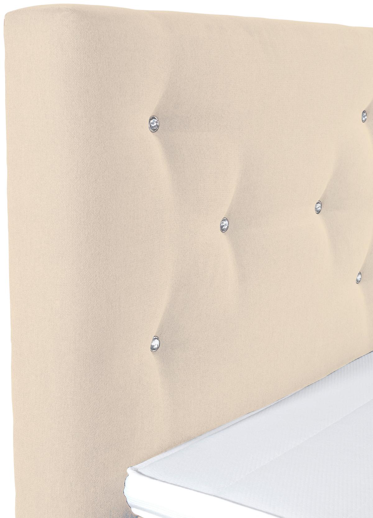 Boxspring Krevet Luminosa - bež/crna, Moderno, tekstil/plastika (180/200cm)