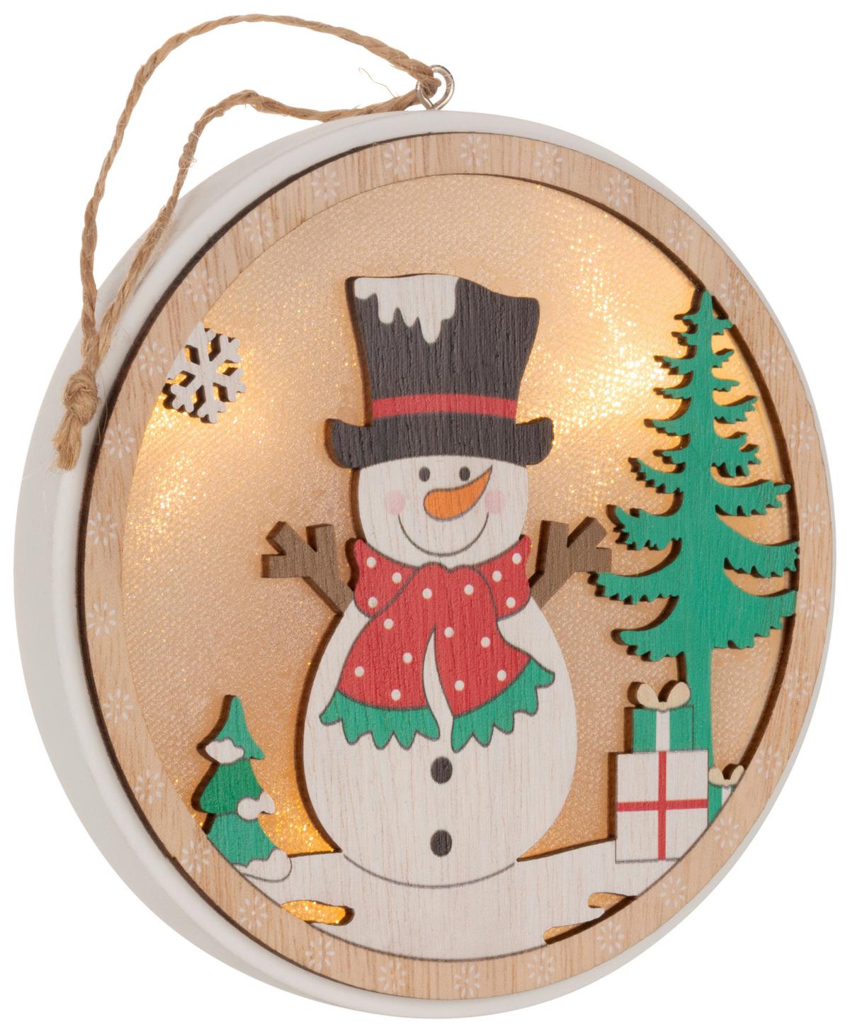 Okrasna Led-svetilka Zimlö -Paz- - rdeča/črna, Konvencionalno, umetna masa/les (13/1,7cm) - Modern Living