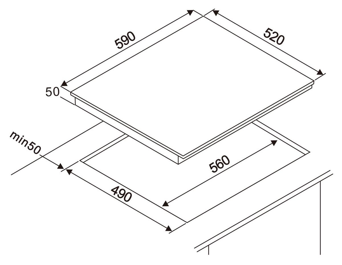 Backofenset Adrian autark 3.250 Watt Schwarz - Schwarz, Basics, Glas/Metall (59,5/59,5/57,5cm) - Respekta