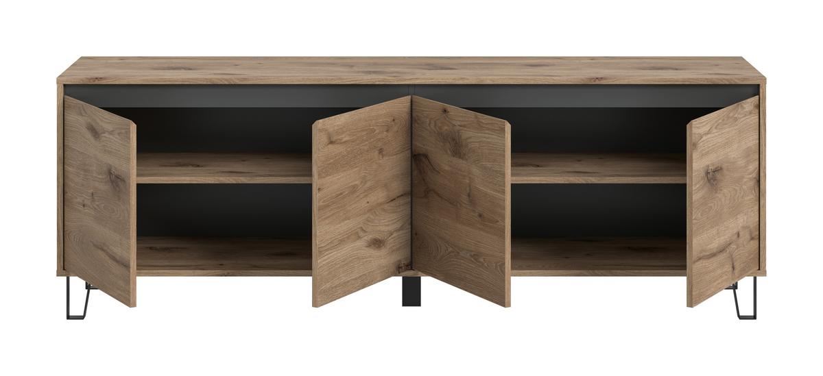 Tv Komoda Balton - Design, drvni materijal/metal (184/64/40cm) - Modern Living