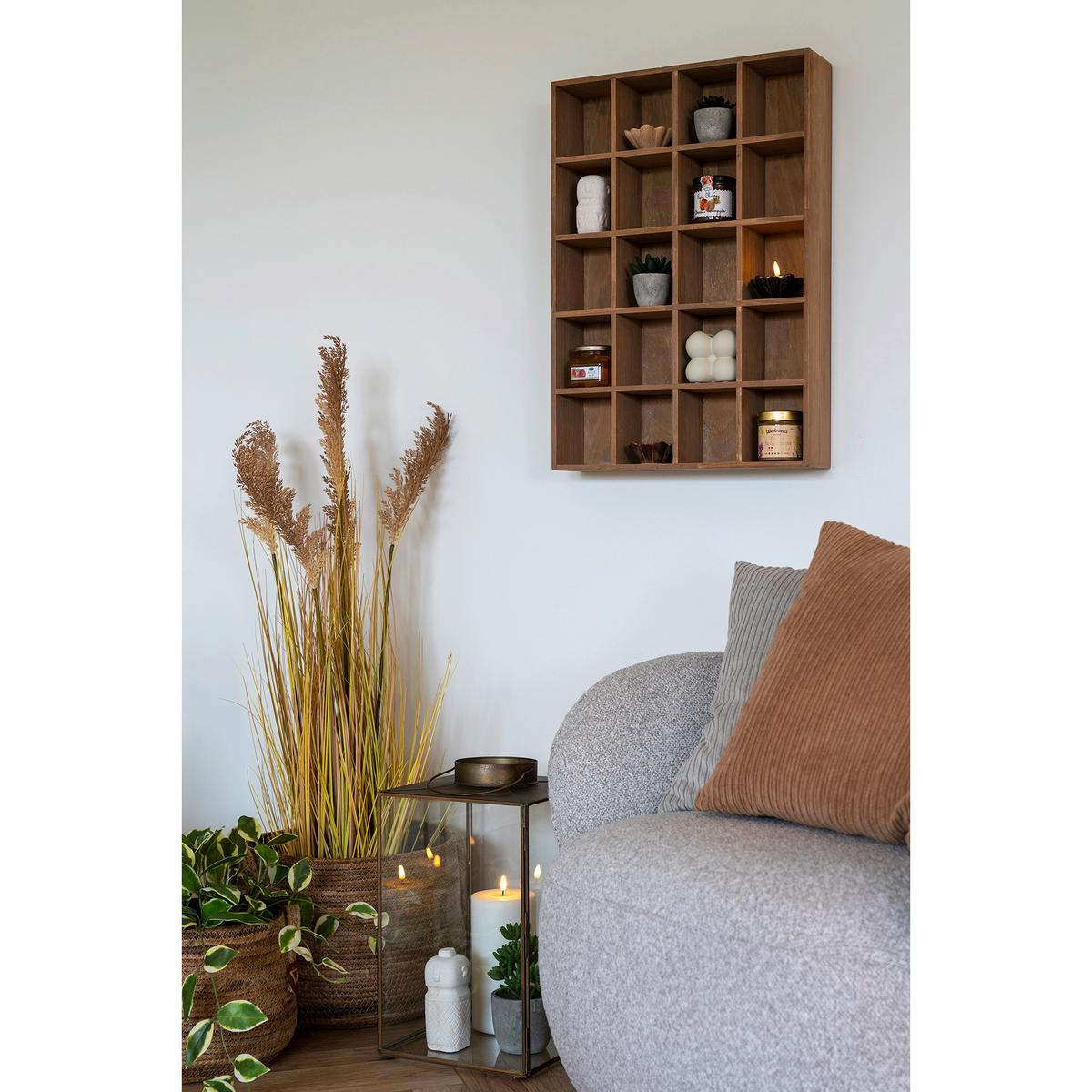Wandregal Moss Echtholz - Kieferfarben, Basics, Holz (44/63/10cm) - MID.YOU