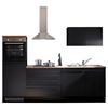 Blok Kuhinja Jazz 6 - boje hrasta/crna, Moderno, drvni materijal (260/200/60cm) - Mömax