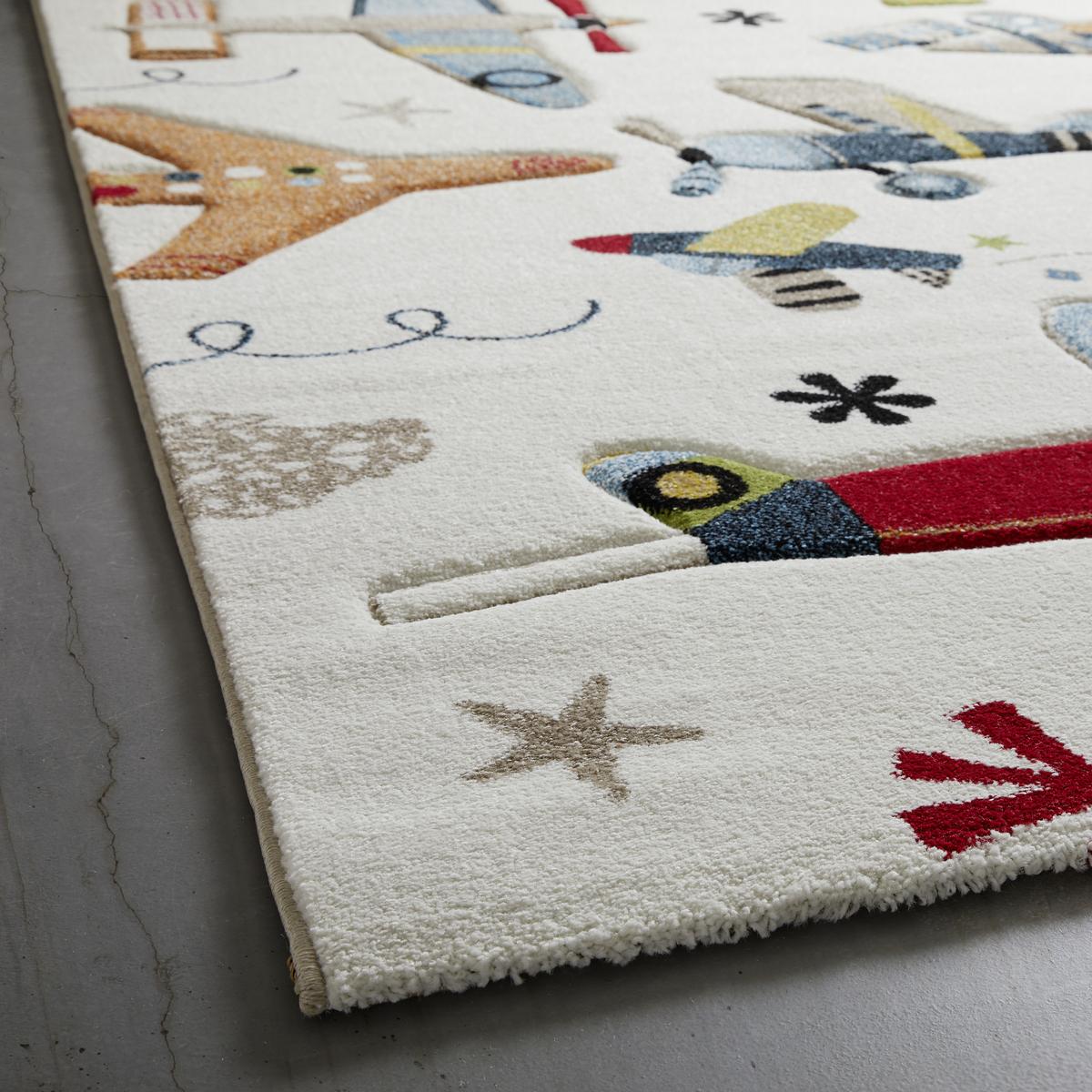Kinderteppich Flugzeug ca. 120x170cm - Multicolor, Textil (120/170cm) - Mömax