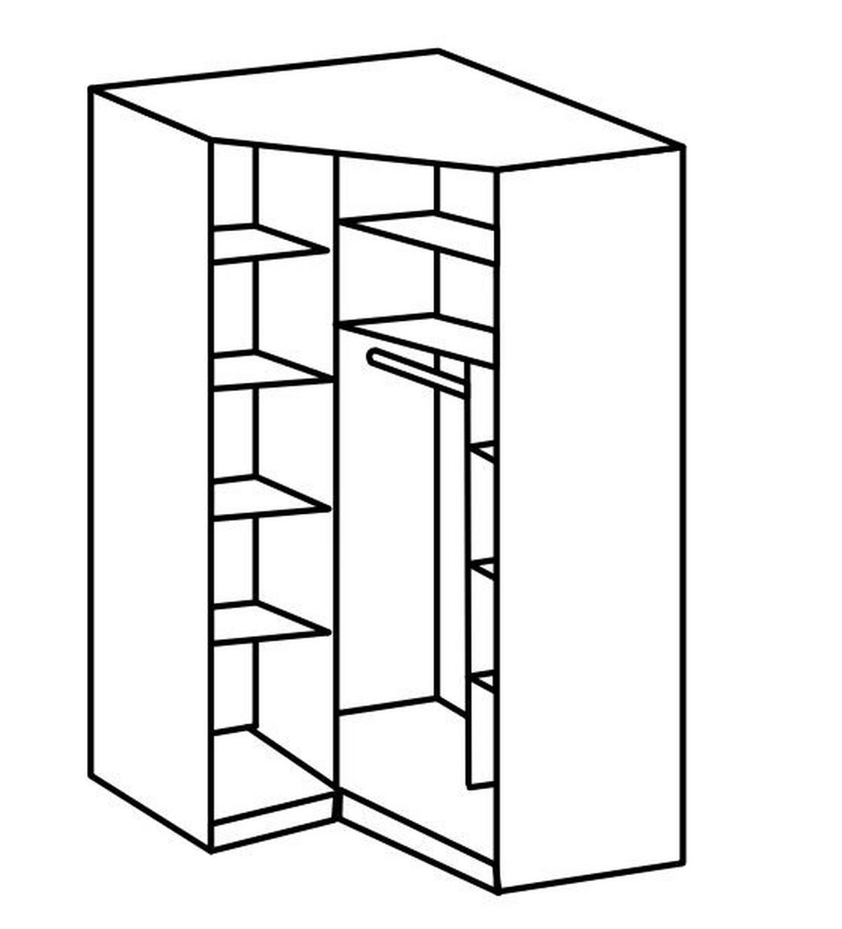Kutni Ormar Level 36 A - boje hrasta/boje kroma, Moderno, drvni materijal (120cm) - Modern Living
