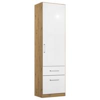 Ormar S Klasičnim Vratima Berlin - hrast Artisan/bijela visoki sjaj, Moderno, drvni materijal/plastika (47/210/54cm) - Modern Living