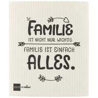 Schwammtuch Peter in Weiß - Schwarz/Weiß, Textil (20/17cm)