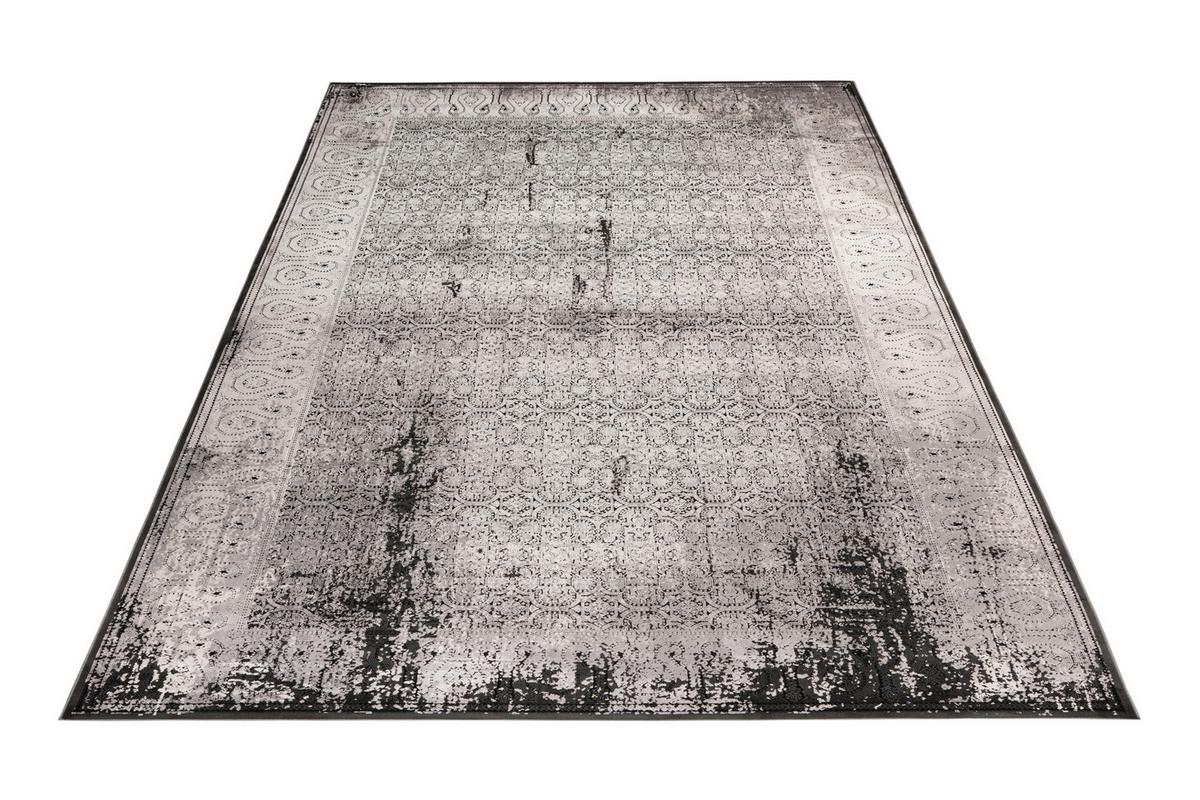 WEBTEPPICH MY EDEN OF OBSESSION - Schwarz/Grau, Design, Textil (140/200cm)