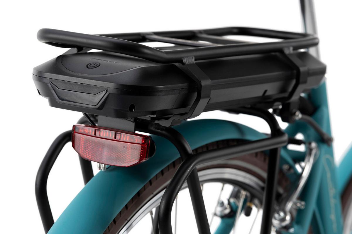 ELEKTROFAHRRAD Alu City Damen Cantaloupe 28" - Blau, Basics, Metall (180/70/100cm)