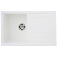 Pomivalno Korito Houston, 80x50cm - bela, Trend, kamen/umetna masa (80/21/50cm) - Respekta