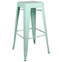 Barski Stol Vantaggio High Brush, Pastelno Zelena, Mat - črna/pastelno zelena, Basics, kovina (44/77/44cm) - MID.YOU