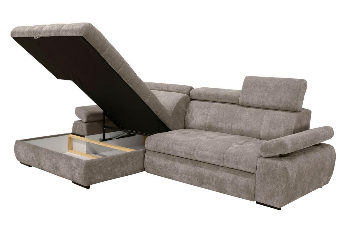 Kutna Garnitura Vegas - crna/taupe, Design, drvo/tekstil (173/294cm) - Modern Living