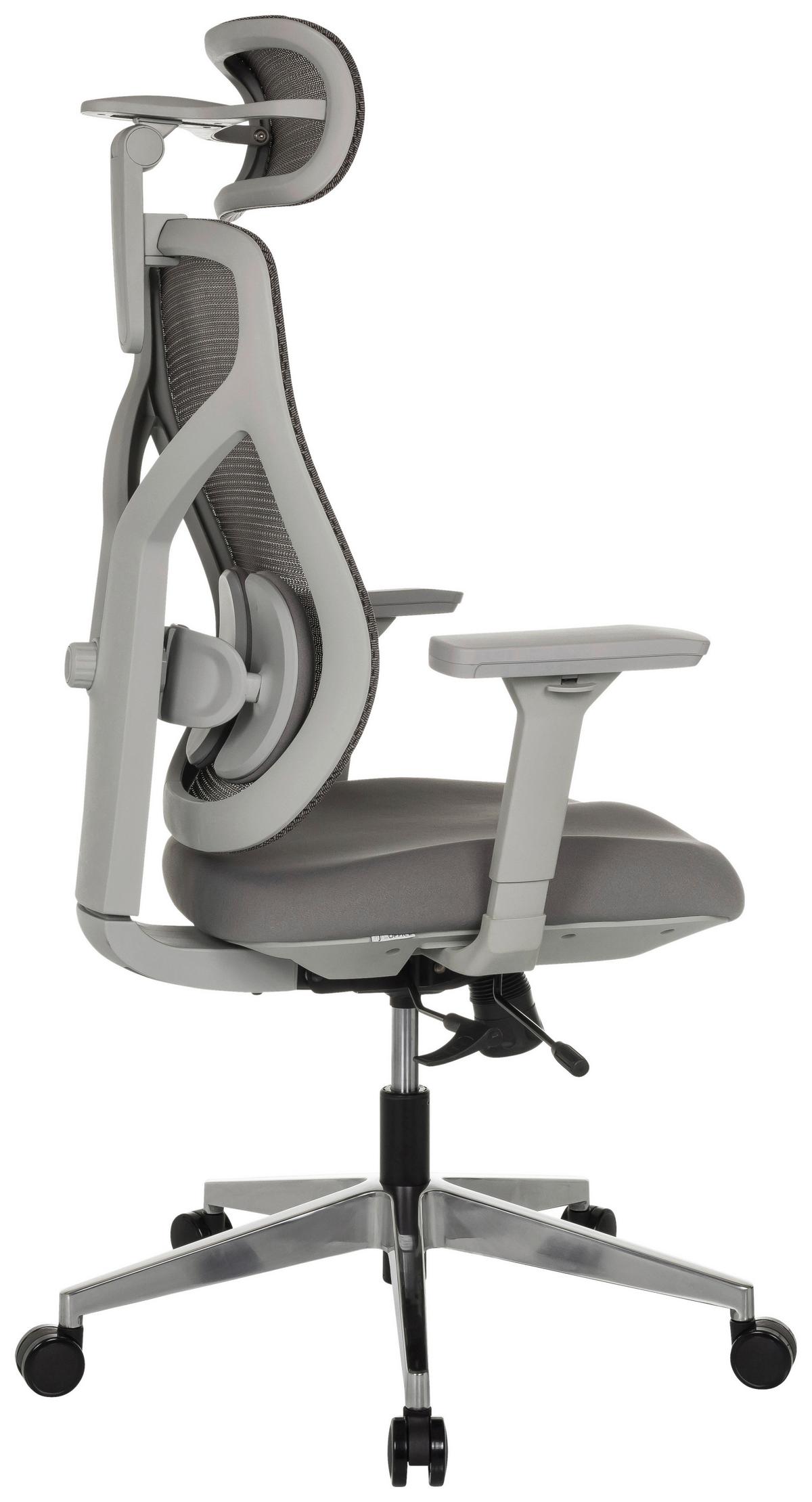 Pisarniški Stol Cassilis W, Siva - srebrne barve/siva, Moderno, kovina/umetna masa (71/123 - 146/65cm) - MID.YOU