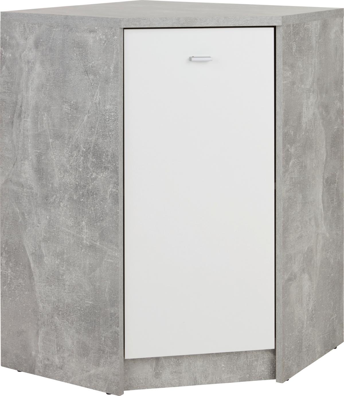 Kotna Komoda 4-you New, Siva, Bela - barve kroma/siva, Moderno, umetna masa/leseni material (60,9/85,4/60,9cm) - Mömax