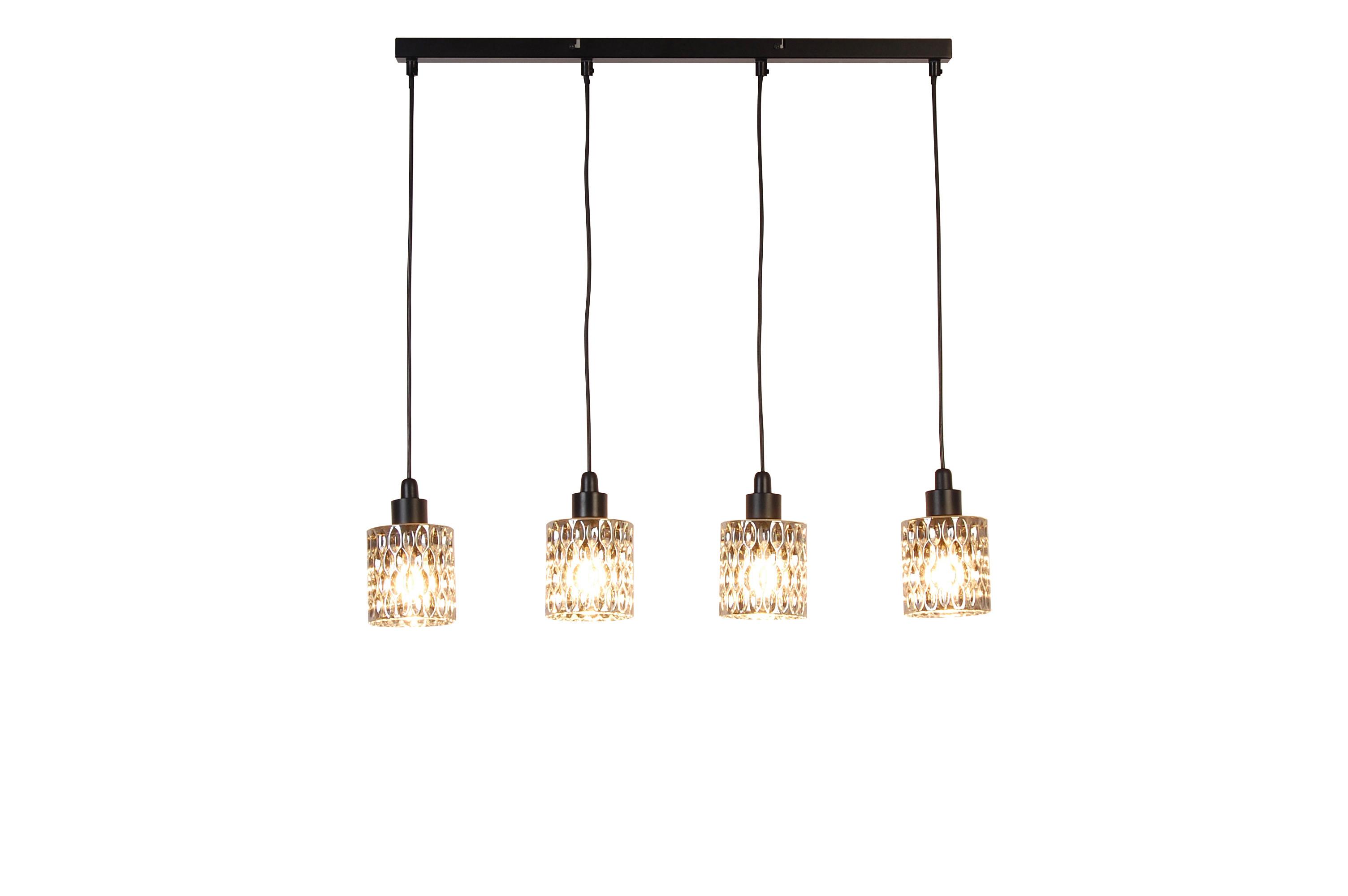 Hängeleuchte Smoky Graubraun max. 160Watt - Graubraun, Trend, Glas/Metall (90/11/112cm) - Novel