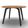 MATBORD ELIAN - svart/ekfärgad, Modern, metall/trämaterial (120/120/76cm) - Bessagi Home