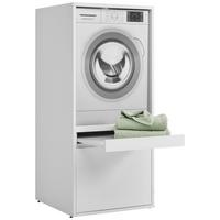 SZAFKA NA PRALKĘ LIV - biały, Basics, materiał drewnopochodny (67,5/151,8/67,5cm) - Xora