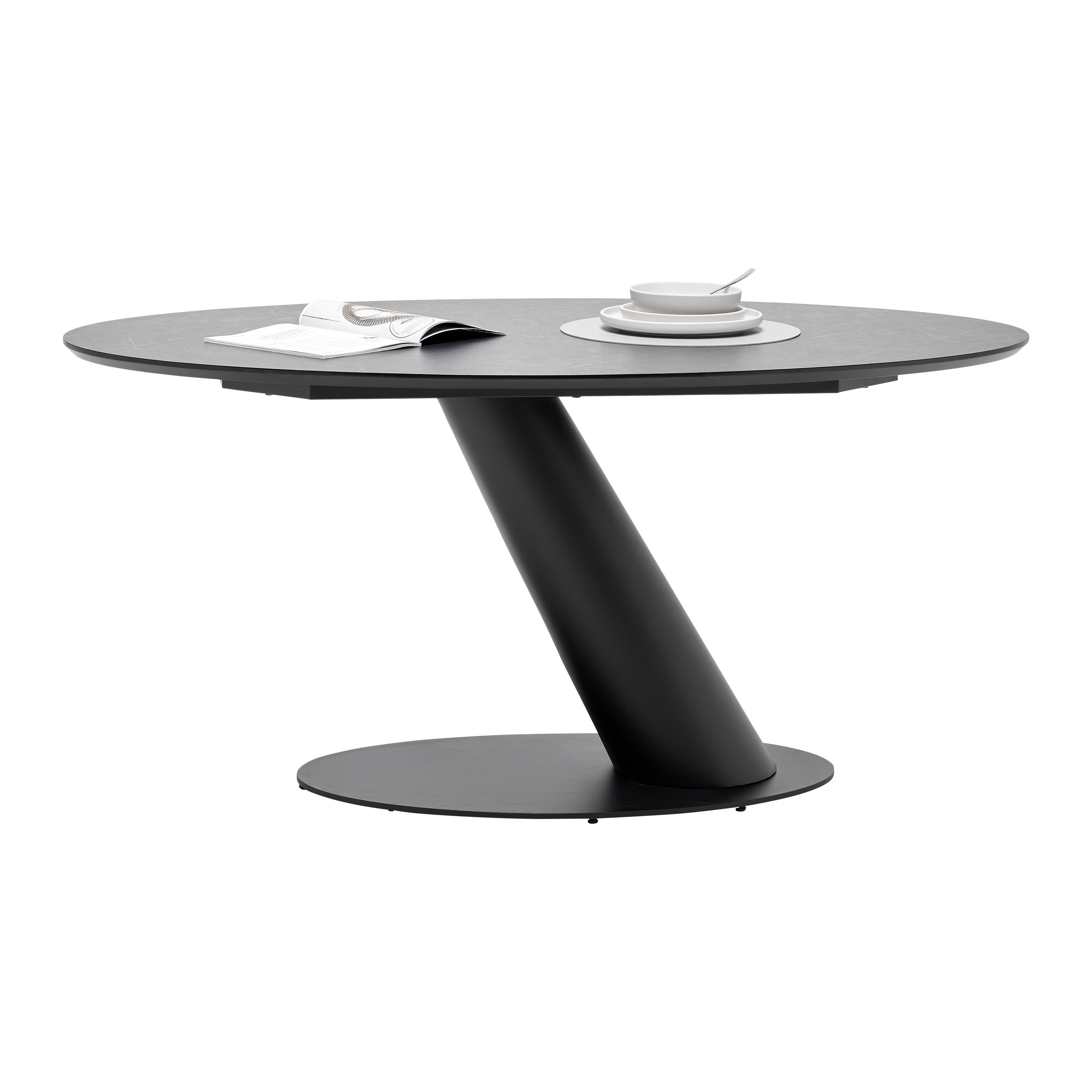 Esstisch Steven Schwarz - Schwarz, Design, Holzwerkstoff/Metall (160/76/95cm) - Mömax