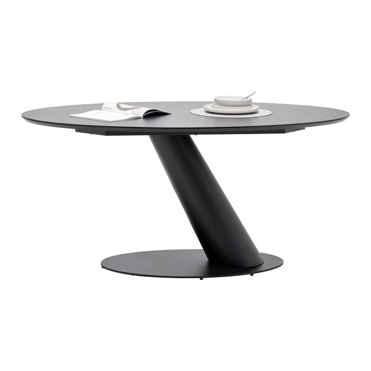 Esstisch Steven Schwarz - Schwarz, Design, Holzwerkstoff/Metall (160/76/95cm) - Mömax