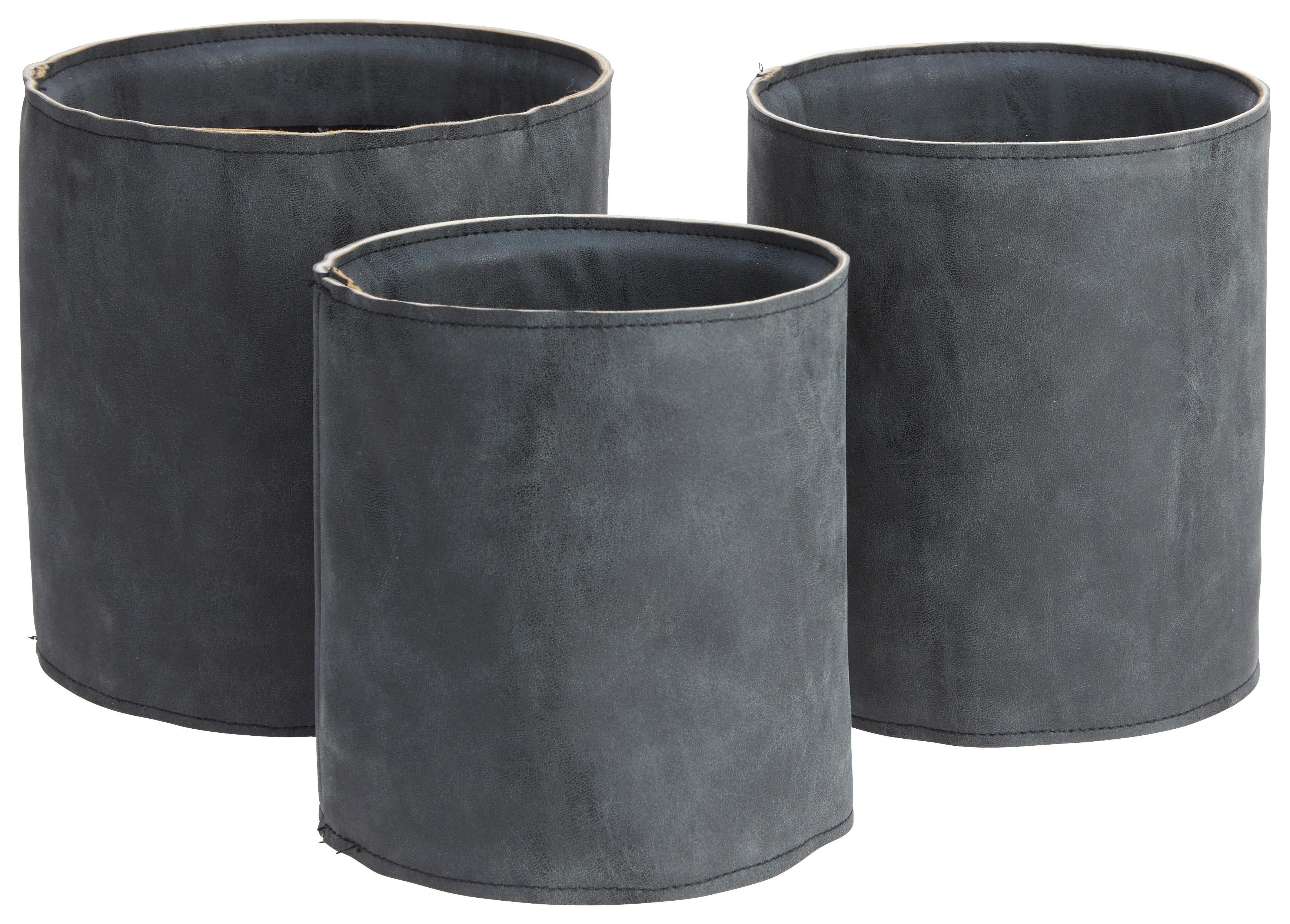 Cvetlični Lonček Mette - S - siva, umetna masa/tekstil (12,5/14cm) - Modern Living