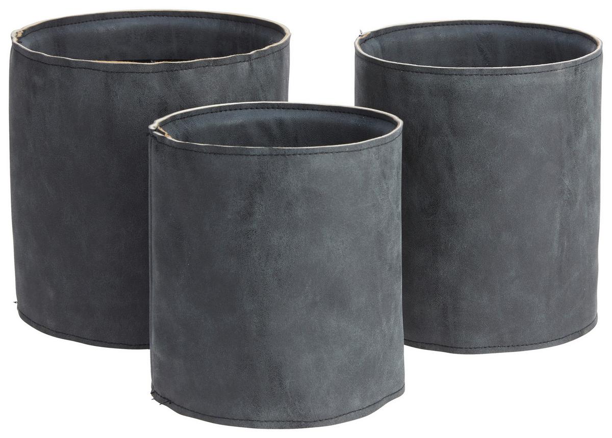 Kaspó Mette - S - szürke, műanyag/textil (12,5/14cm) - Modern Living