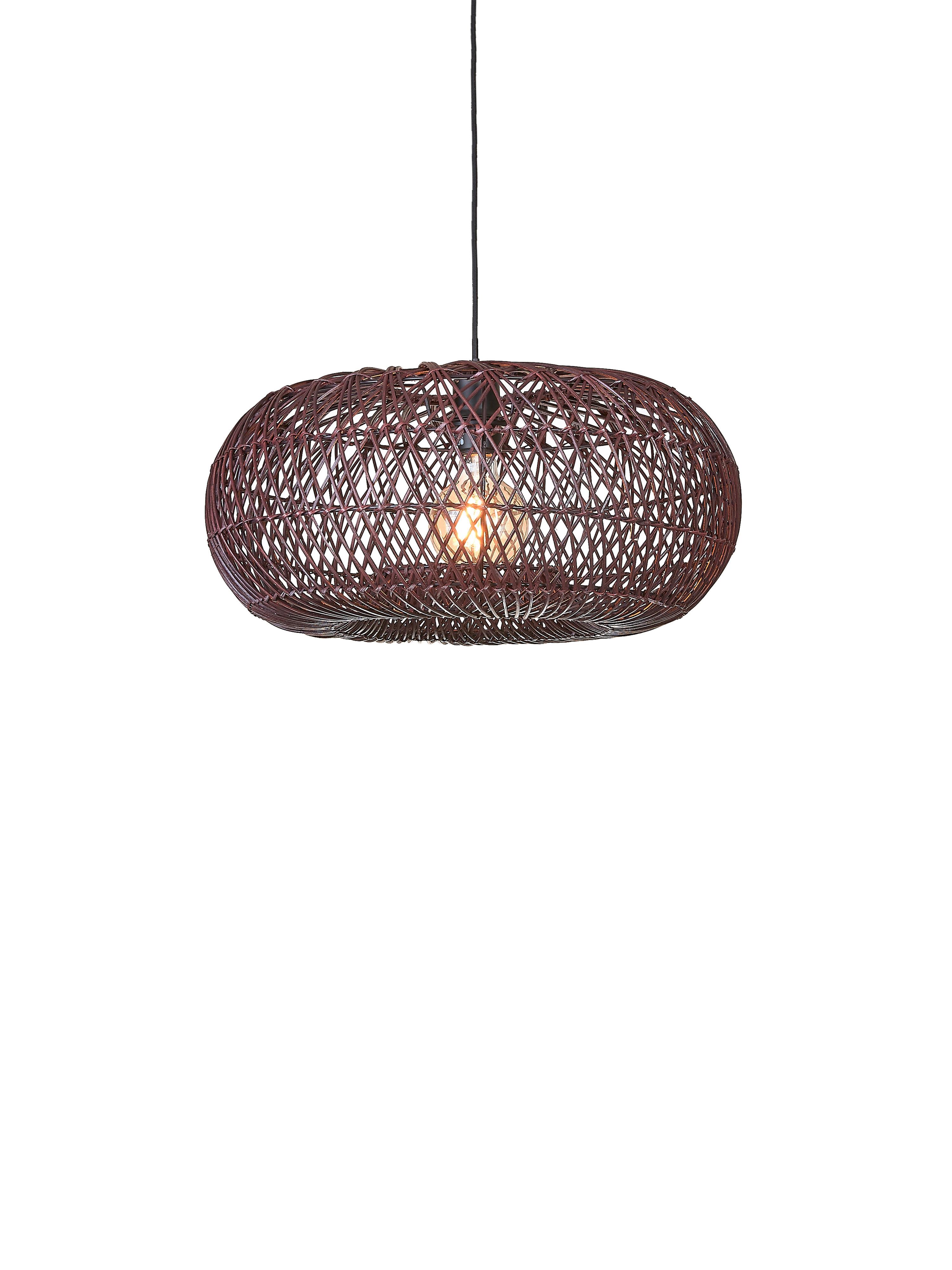 Viseča Svetilka Arizona, Bordo, Bambus - bordo, Basics, naravni materiali (50/23cm) - Good & Mojo