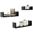 Set De Polițe U-Bord - negru, compozit lemnos (42/32/22/10/10/8,5/7cm) - Modern Living Set De Polițe U-Bord - negru, compozit lemnos (42/32/22/10/10/8,5/7cm) - Modern Living