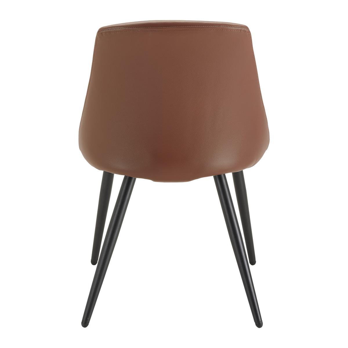 KRZESŁO BIANCA - ciemnoszary/czarny, Modern, skóra/tworzywo sztuczne (50,5/79,5/54,5cm) - Bessagi Home