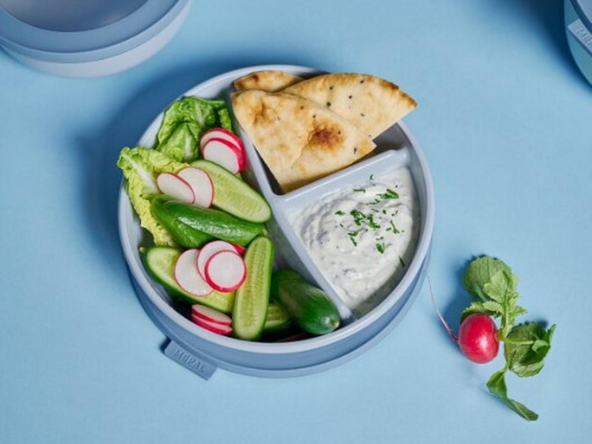 PUDEŁKO NA LUNCH BENTO 106219041100 - czarny/przezroczysty, Konventionell, tworzywo sztuczne (23/6cm) - Mepal