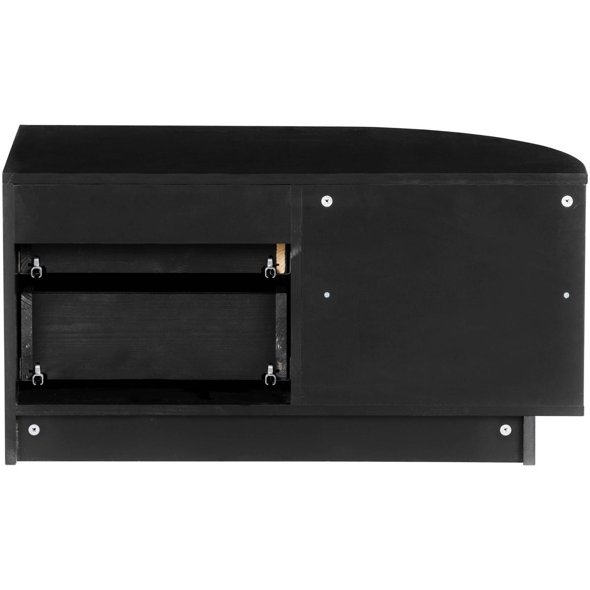 Lowboard Finca Schwarz - Schwarz, Design, Holz (78/40/40cm) - Livetastic