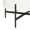 SOFFBORD MALABO - vit/svart, Modern, metall/trämaterial (80/45/80cm) - Premium Living