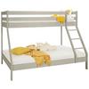 Etagenbett Denis Grau ca. 90x200 / 140x200cm - Grau, Modern, Holz (205/157/152cm) - Zandiara