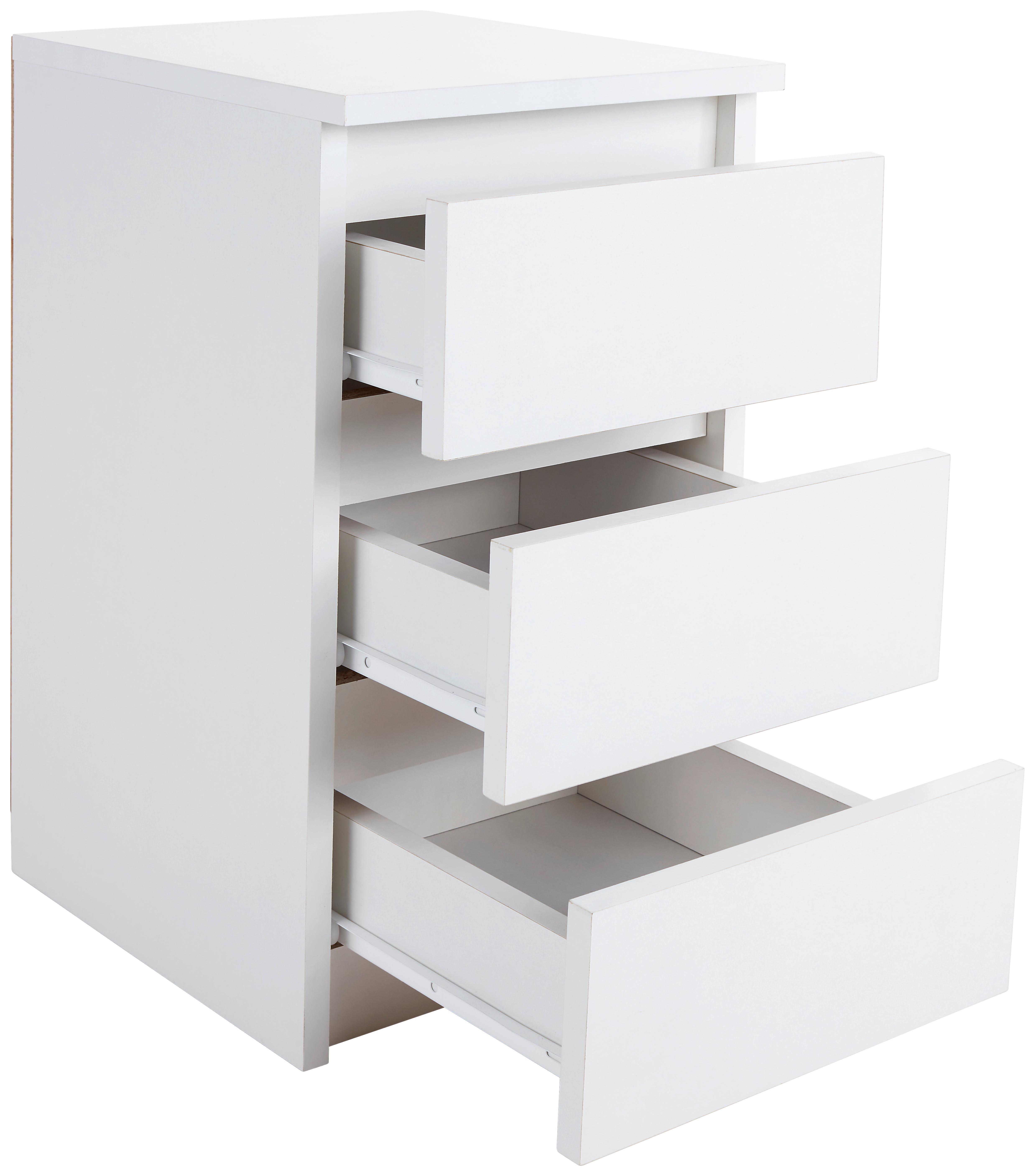 Nočna Omarica Ella, Bela - bela, Konvencionalno, leseni material (30/55/31cm)