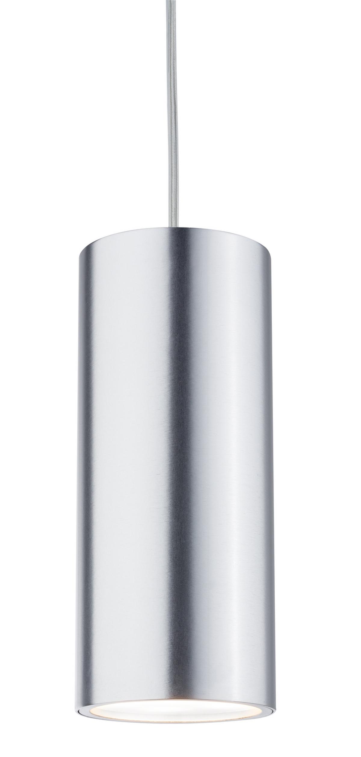 Schienensystem-Hängeleuchte LED Pendulum Barrel max. 6 W - Chromfarben, Design, Metall (8,5/135cm) - Paulmann