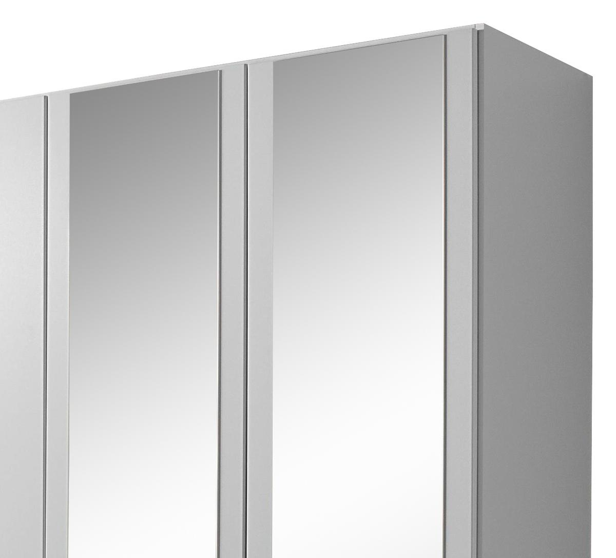 DULAP USI ROTATIVE TÜBINGEN - alb, Design, sticlă/material pe bază de lemn (181/197/54cm) - Modern Living