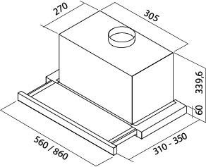 Dunstabzugshaube Supra 90 in Edelstahl/Glas - Edelstahlfarben, LIFESTYLE, Metall (90cm) - HKT
