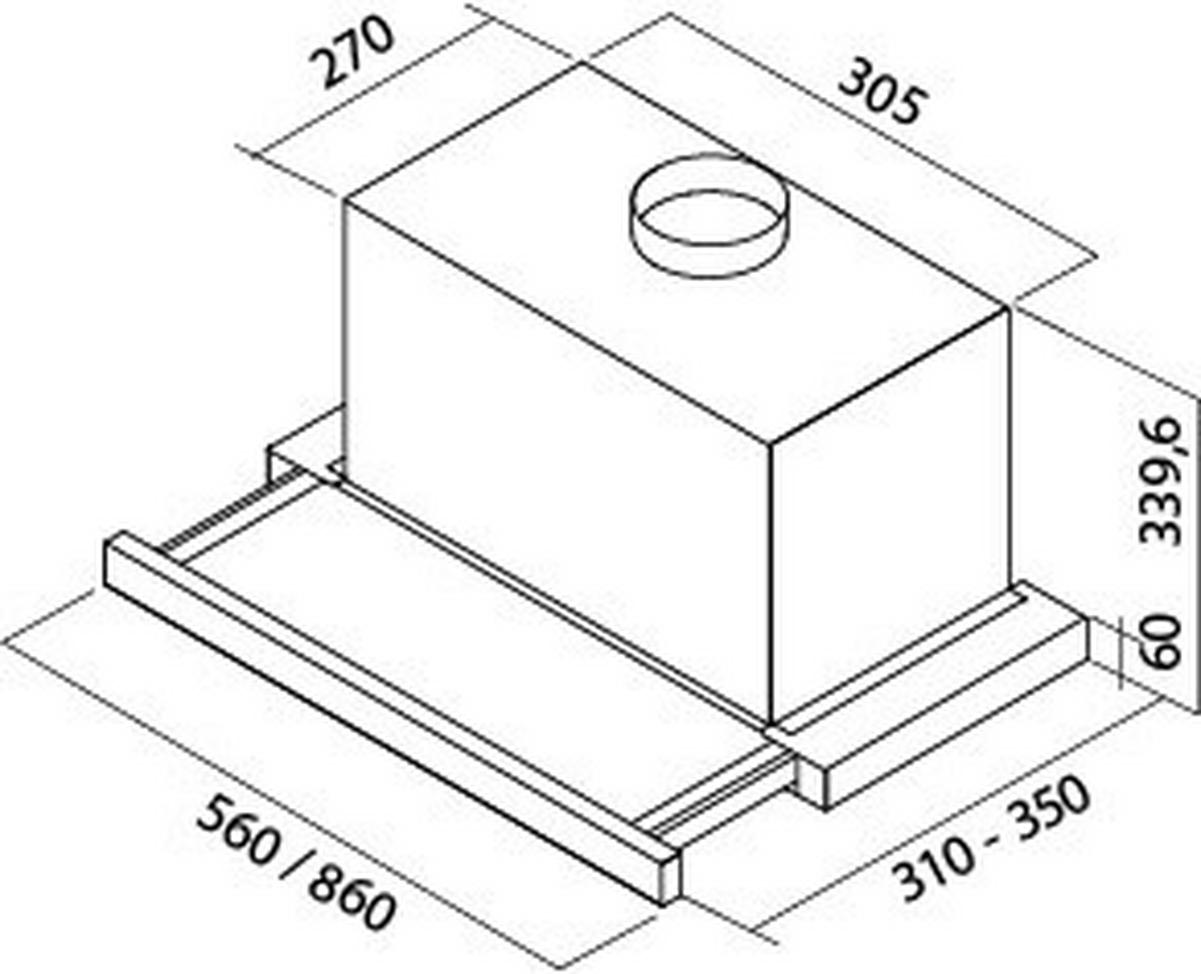 Dunstabzugshaube Supra 90 in Edelstahl/Glas - Edelstahlfarben, LIFESTYLE, Metall (90cm) - HKT