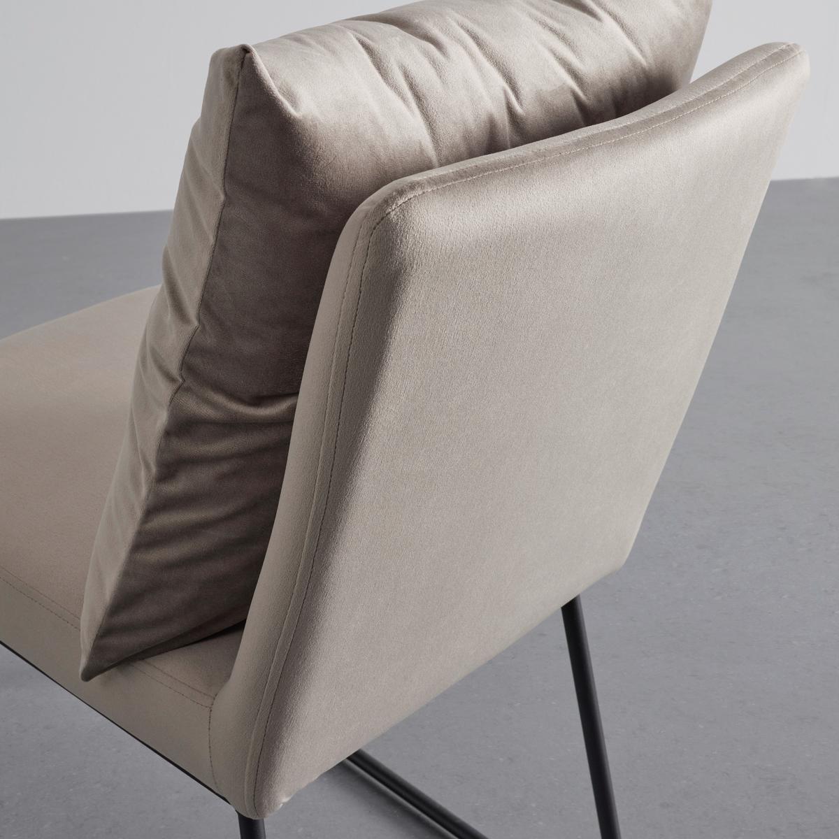 KRZESŁO BONO - czarny/taupe, Modern, metal/drewno (44/90/58cm) - Bessagi Home