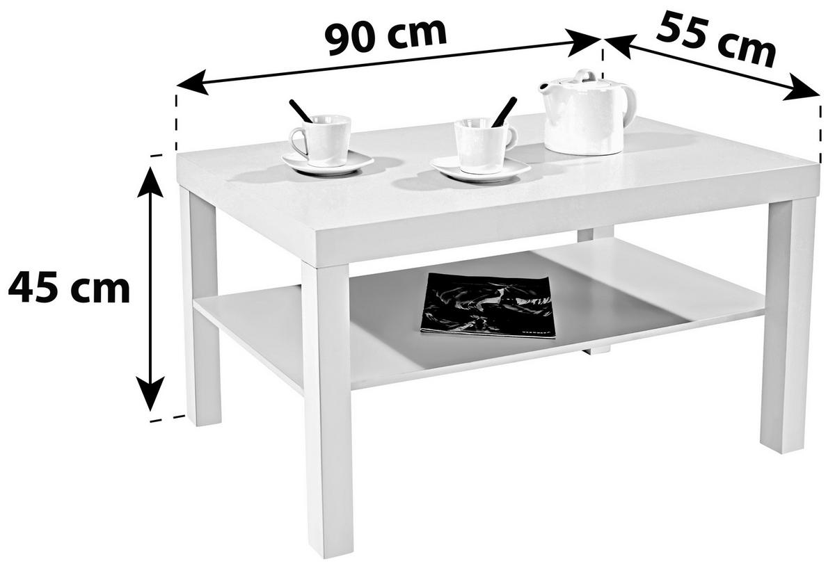 Măsuță de canapea LIGHT - gri, Modern, plastic/material pe bază de lemn (90/45/55cm) - Based