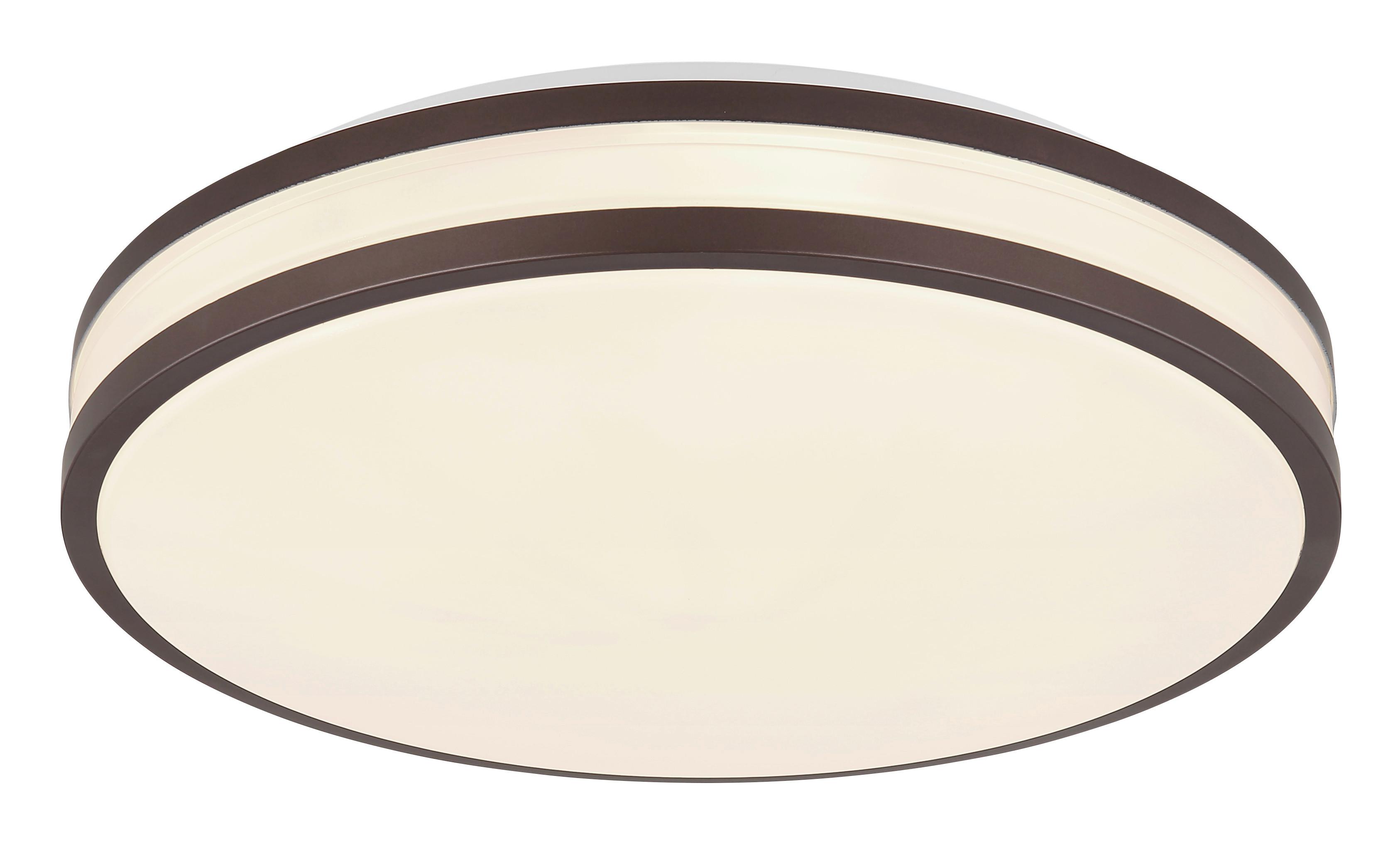 LED-Deckenleuchte Betha Weiß/Cappuccino max. 18 Watt - Weiß/Cappuccino, KONVENTIONELL, Kunststoff/Metall (34/7cm) - Globo